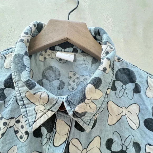 Disney || Women's Vintage Minnie Mouse Chambray Cotton Vest Large - Picture 5 of 10
